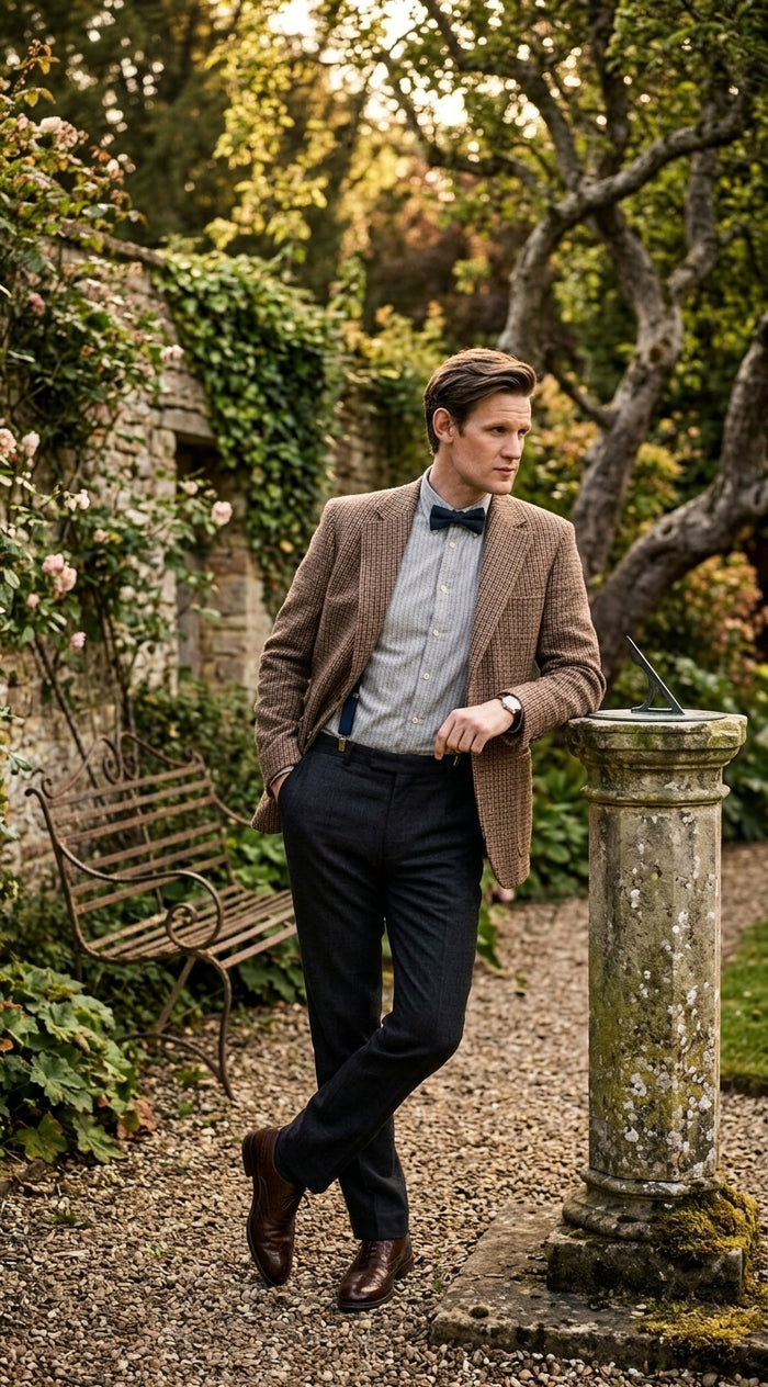 Men’s Brown Tweed Blazer Matt Smith Inspired Jacket – Classic Vintage Style Casual Formal Blazer, Smart Office Party Wear