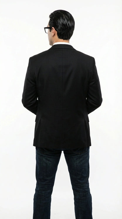 Mens Black Blazer – Clark Kent Inspired Smart Casual Office Blazer for Men Classic Everyday Formal Jacket