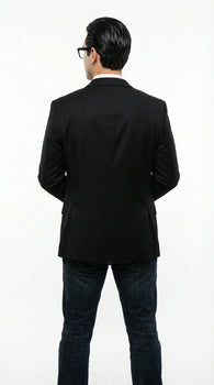 Mens Black Blazer – Clark Kent Inspired Smart Casual Office Blazer for Men Classic Everyday Formal Jacket