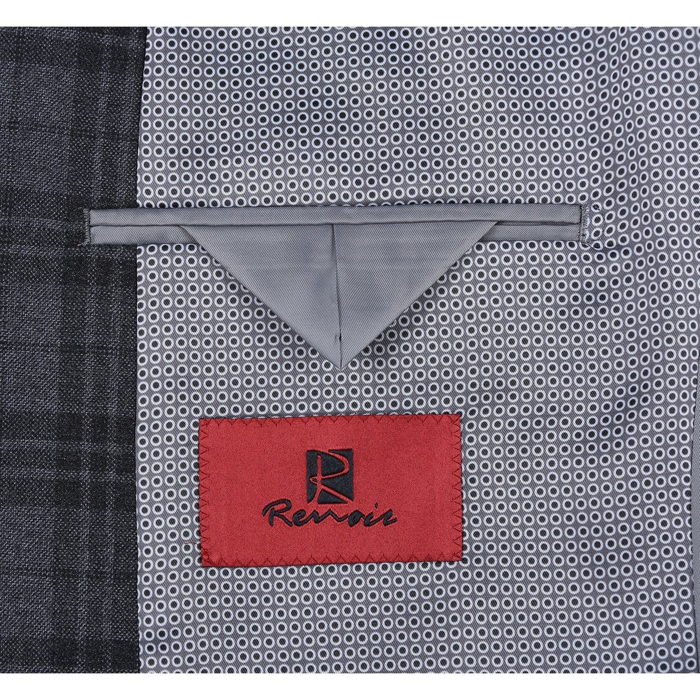294-15 Men's Slim Fit Checked Suits - Image 5