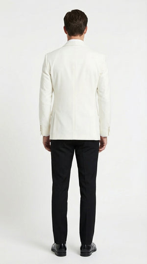 Mens Ivory Dinner Jacket Blazer – Elegant Ivory Cream Off White Formal Blazer Wedding Tuxedo Jacket Evening Wear