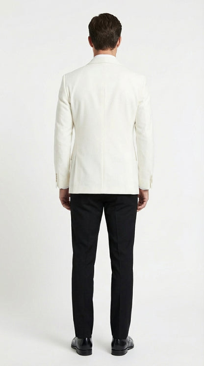 Mens Ivory Dinner Jacket Blazer – Elegant Ivory Cream Off White Formal Blazer Wedding Tuxedo Jacket Evening Wear