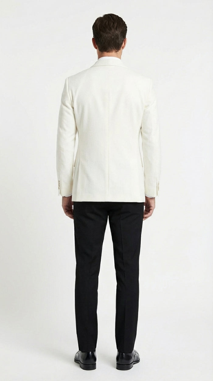 Mens Ivory Dinner Jacket Blazer – Elegant Ivory Cream Off White Formal Blazer Wedding Tuxedo Jacket Evening Wear