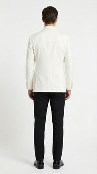 Mens Ivory Dinner Jacket Blazer – Elegant Ivory Cream Off White Formal Blazer Wedding Tuxedo Jacket Evening Wear