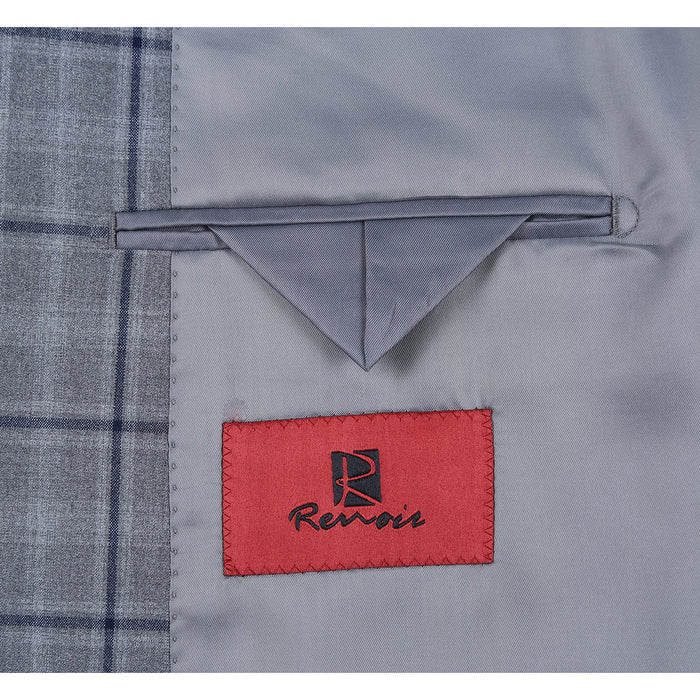 293-20 Men's Slim Fit Stretch Checked Suits - Image 5