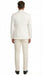 Men’s Ivory Paisley Tuxedo Suit 3 Piece – One Button Vested Satin Formal Suit for Wedding in Off white Cream Color