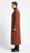 Men’s Full-Length Cognac Overcoat – Premium Wool-Blend Long Dress Coat for Winter and Formal Wear in Rust Brick Color