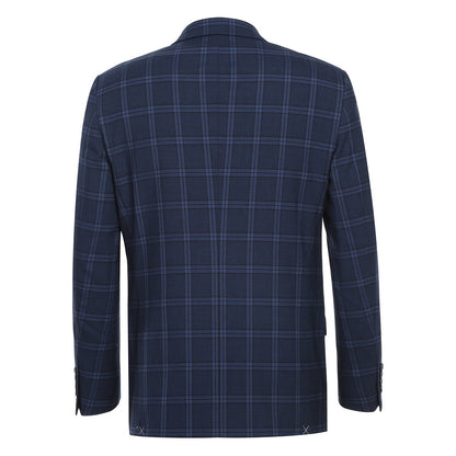 293-22 Men's Slim Fit Checked Suits - Image 3