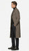 Men’s Black & Grey  Herringbone Tweed Wool Blend Overcoat – Classic Single-Breasted Winter Blazer Carcoat