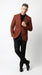 Men’s Rustic Brown Textured Blazer with Notched Lapel, Formal Dress Jacket for Weddings, Parties, Business Look