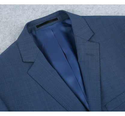 557-1 Men's 2-Piece Slim Fit Single Breasted Wool Suit - Image 3
