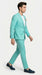 Men’s Turquoise 2 Piece Suit with Jacket and Pants, Formal Wedding Suit for Prom, Parties, Summer Events, and Special Occasions