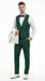 Men’s White and Hunter Green 3 Piece Suit – Elegant Formal Suit with Vest, Wedding Tuxedo Suit for Prom and Party Wear