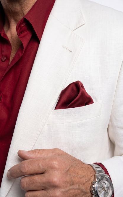 Tony Montana’s White Blazer Red Shirt Black Pants – Men’s White Blazer Outfit with Red Shirt and Black Trousers for Party, Wedding and Vintage Style Wear