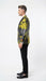 Men’s Yellow Tuxedo Black and Gold Floral Pattern Blazer | Formal Jacket - Prom Dinner Jacket + Black Pants + Bowtie