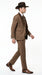 Men’s Brown Pinstripe Western Cowboy Tuxedo, Contrast Shawl Lapel Formal Suit for Weddings, Prom, Parties, and Special Occasions
