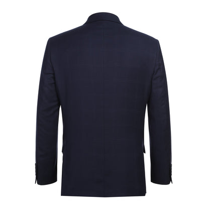 293-29 Men's Slim Fit Checked Suits - Image 3