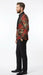 Men’s Red and Gold Floral Pattern Paisley  Shawl Lapel | Luxury Evening and Party Wear Jacket Prom Christmas New Year Blazer
