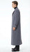Men’s Full-Length Charcoal Grey Overcoat – Premium Microfiber Blend Long Dress Coat for Winter and Formal Wear in Gray Color