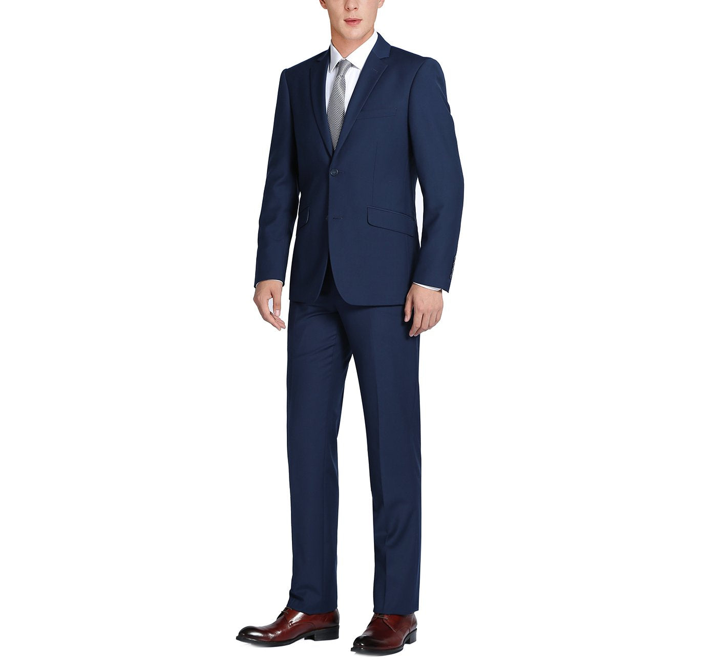 201-18 Men's 2-Piece Slim Fit Single Breasted Notch Lapel Suit - Image 2