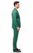 Mens Shiny emerald Green Sateen 2-Piece Slim Fit Suit – Formal Blazer and Pants Set Prom Wedding