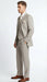 Men’s Light Tan Pinstripe 3 Piece Suit with Jacket, Vest, and Pants | Shadow Stripe Tone Tone Pleated Pants Classic