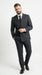 Men’s Black Pinstripe Double Breasted Suit – Classic Formal Business Suit Office and Evening Wear Modern Fit Conservative pattern