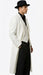 Mens White Long Zoot Suit Costume Set with Black Pants – Wedding, Prom and Party Outfit 1920s - 1930s Gangster Style