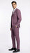 Men’s Mauve Three-Piece Suit – Slim Fit Formal Blazer, Vest, and Trousers for Weddings Rose Gold Pinkish Color