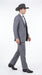 Men's Medium Grey Western 3-Piece Tuxedo Suit with Vest – Cowboy Style Formal Country Outfit