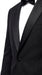 Men’s Black Uniform Tuxedo – One-Button Satin Lapel Formal Suit for Weddings, Prom and Events