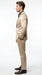 Mens Shiny Champagne Gold Two Piece Suit – Luxury Formal Satin Finish Suit for Wedding, Party and Evening Wear