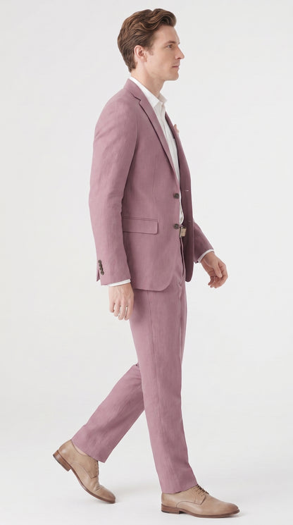 Men’s Mauve 2-Piece Suit – Two-Button Wedding, Prom and Business Suit  Modern Fit