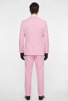 Men’s Pink Two-Piece Suit – Classic Fit Formal Jacket and Tailored Pants