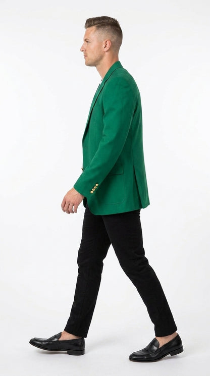 Men’s Kelly Green Blazer with Black Pants – Church, Business and Formal