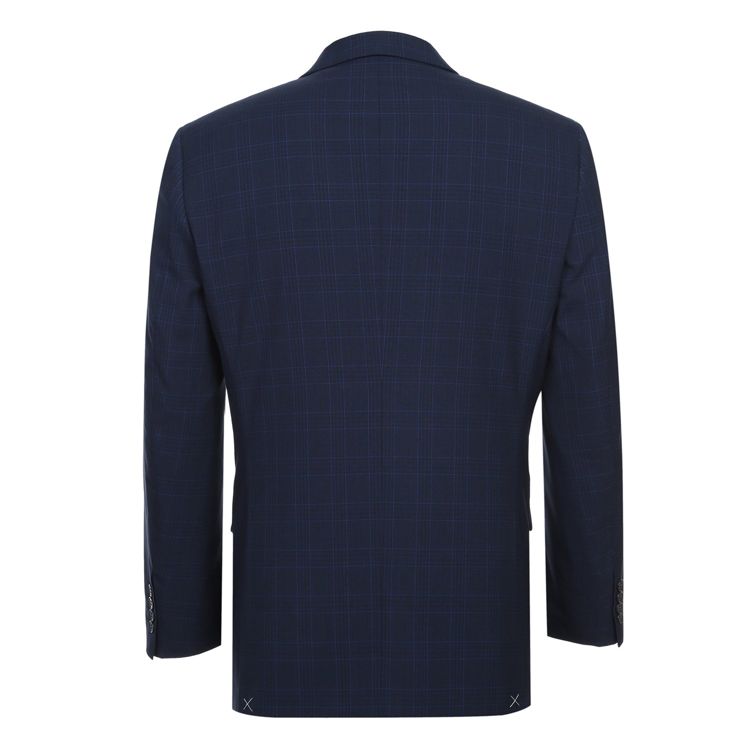 293-26 Men's Classic Fit Checked Suits - Image 3