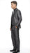 Mens Charcoal Gray Suit With Sheen -  | Shiny Texture Fabric Three Piece Wedding and Party Business