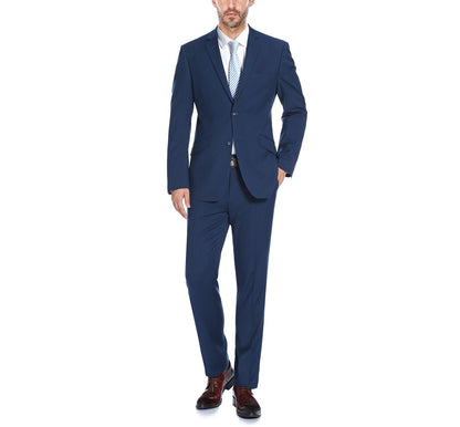 Renoi Designer Suit 2110-19 Men's Slim Fit Solid Stretch 2-Piece Suit
