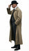 Men’s Beige Cotton Trench Coat Suit Package – Classic Long Overcoat for Formal + Suit + Hat