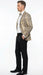 Men’s Beige and Black Snakeskin Print Blazer – Alligator Crocodile Exotic Sking Sport Coat Jacket in Tan Camel Color