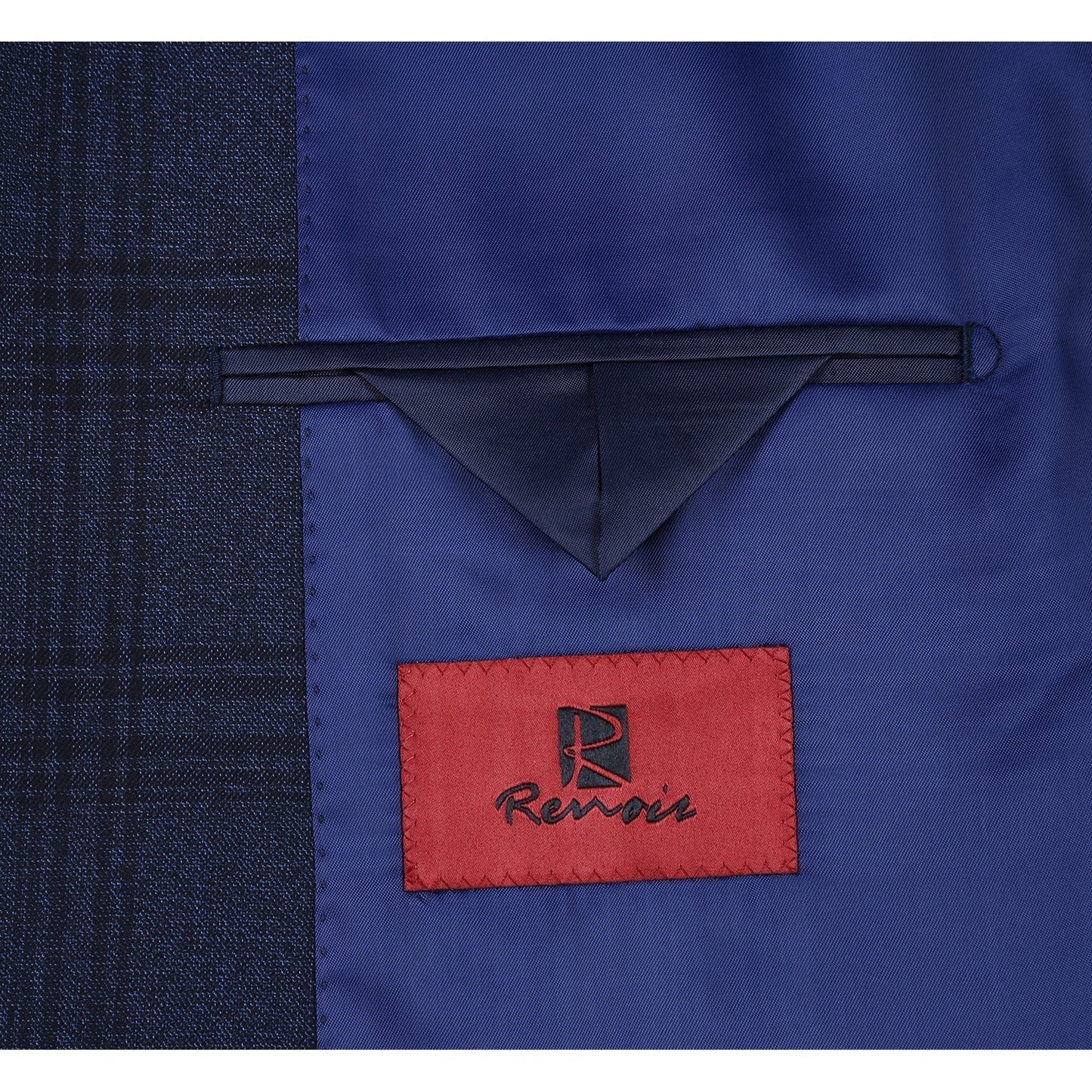 293-21 Men's Slim Fit Stretch Checked Suits - Image 5