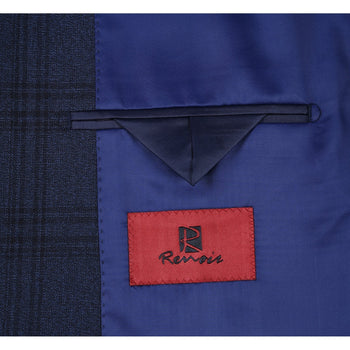 293-21 Men's Slim Fit Stretch Checked Suits - Image 5