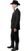 Black Western Tuxedo for Men | Classic Three Piece Formal Wedding Peak Lapel with Trim Collar Cowboy Suit