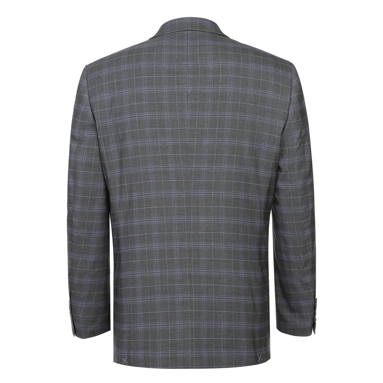293-25 Men's Classic Fit Checked Suits - Image 3