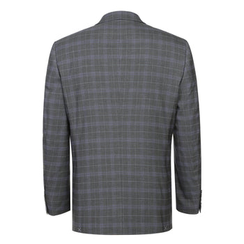 293-25 Men's Classic Fit Checked Suits - Image 3
