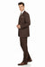 Men’s Brown Pinstripe 3-Piece Suits – Classic Business and Formal Wear with Vest