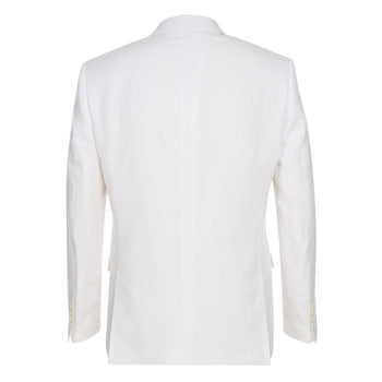 611-2 Men's New Slim Fit Checked Linen Suits - Image 3