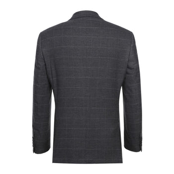 293-31 Men's Slim Fit Checked Suits - Image 3