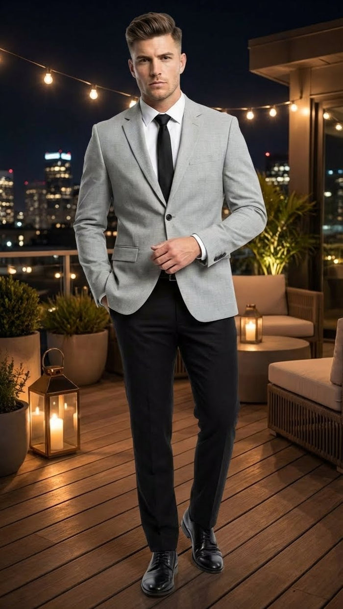 Men’s Light Grey Blazer Sport Coat