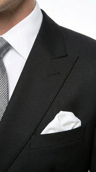 Statement Confidence Men'S Black Double Breasted Wool Italian Design Suit